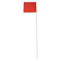 Tractor Flag, Vinyl, Square Flag Shape, Includes 5/16 in x 6 ft Fiberglass Pole, Orange