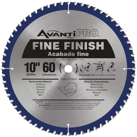 10"",60-Teeth Circular Saw Blade