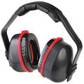 Sound Star Multi-Position Ear Muffs, 28 dB, 29 dB NRR, Passive, Electrically Insulated, Gray/Red