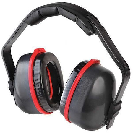 Sound Star Multi-Position Ear Muffs, 28 dB, 29 dB NRR, Passive, Electrically Insulated, Gray/Red
