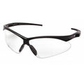Agitator Reader Safety Glasses, Black Wraparound Frame, 1.5 Diopter, Clear Lens, Universal