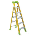 6 ft Fiberglass Stepladder, 375 lb Capacity