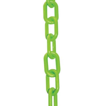 Plastic Chain, Safety Green, 100 ft Length, Gloss