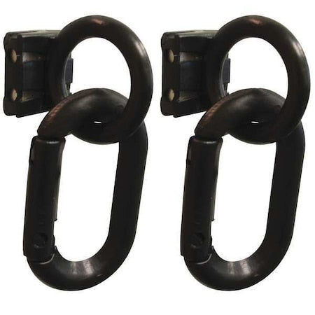 Carabiner Magnet Ring, Black, Not Applicable Length, Matte