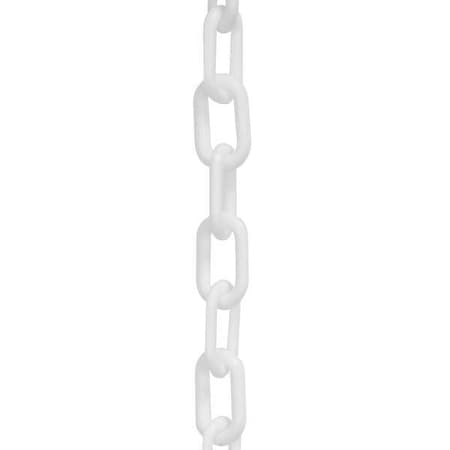 Plastic Chain, White, 100 ft Length, Gloss