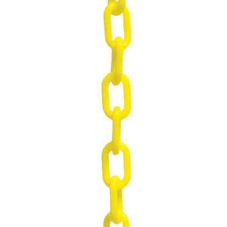 Plastic Chain, Yellow, 100 ft Length, Gloss