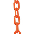 Plastic Chain, Safety Orange, 100 ft Length, Gloss