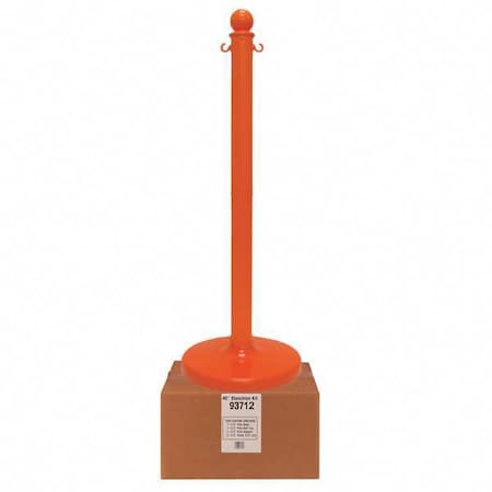 Stanchion, Post Dia. 2-1/2", Safety Orange