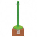 Stanchion, Post Dia. 2-1/2", Safety Green