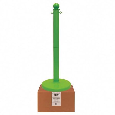Stanchion, Post Dia. 2-1/2", Safety Green