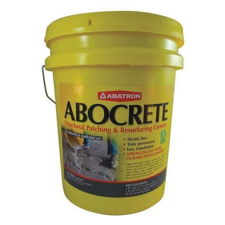 Concrete Repair Compound, Abocrete Series, Gray, 40 lb, Pail, 4:01 Mix Ratio, 5 hr Functional Cure