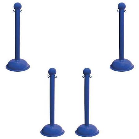 Stanchion, Post Dia. 3", Blue, PK4