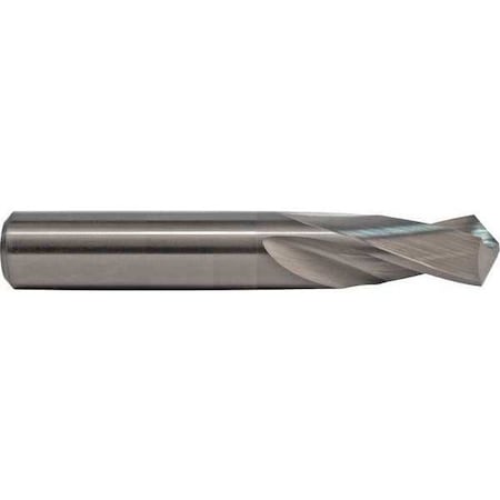 Screw Machine Drill Bit, 1/2 in Size, 118 Degrees Point Angle, Solid Carbide, Uncoated Finish