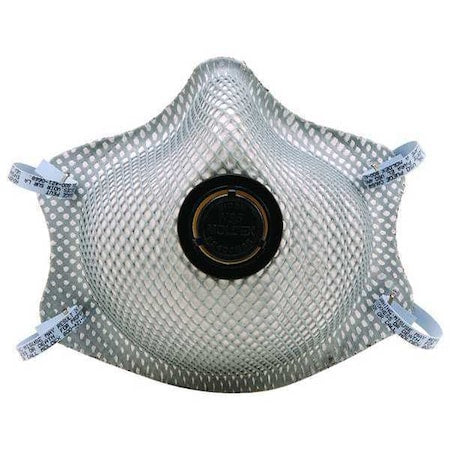 Disposable Respirator, N95, Nuisance Organic Vapors w/Exhale Valve, Dual Straps, M, Vendor Pack (2)