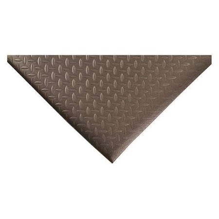 Antifatigue Mat, 8 ft. L x 2 ft. W, 1/2" Thickness, Closed Cell PVC Foam, Diamond Plate, Black