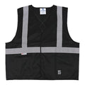 Safety Vest, Solid, Black, S/M, PK25