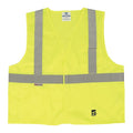 Safety Vest, Solid, Green, S/M, PK25