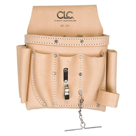 Tool Pouch, Tool Pouch, Tan, Leather, 8 Pockets