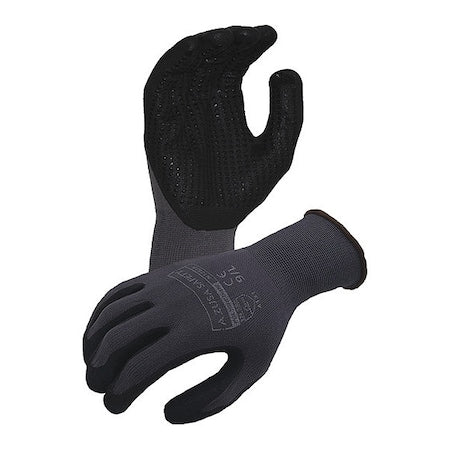 Coated Work Gloves, Nitrile, Ultra-Fine Micro-Foam, Palm, Grey/Black, Xl 1 PR