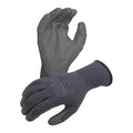 Coated Work Gloves, Polyurethane, Smooth, Palm, Grey/Grey, XS 1 PR
