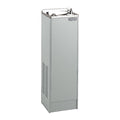Freestanding Drinking Fountain, 38 in H x 12 in D, 3 gph at 50 Degrees, Top Push Button, Gray