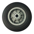 Solid Wheel, Ribbed, 2" W, Ball Bearings
