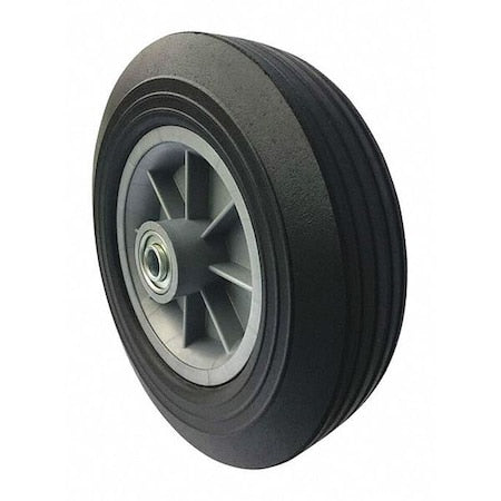 Solid Wheel, Ribbed, 10" Dia., 3 1/4" Hub L