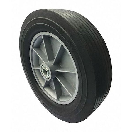 Solid Wheel, Ribbed, 12" Dia., 3 1/4" Hub L