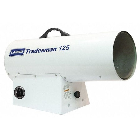 Portable Gas Torpedo Heater, Liquid Propane, Continuous Spark, 70,000 to 125,000 BtuH, 25 1/2 in L