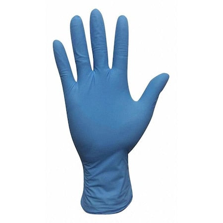 Disposable Gloves, 4.5 mil Palm, Nitrile, Powdered, XL (10), 100 PK, Blue