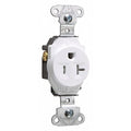 Straight Blade Receptacle, 5-20R, 20 A, 125V AC, 2 Pole, 3 Wire, Flush Mount, Grounded