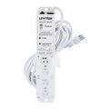 Outlet Strip, Medical Grade, 4 5-15R, 5-15P, 15 ft., White
