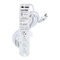 Outlet Strip, Medical Grade, 4 5-20R, 5-20P, 15 ft., White