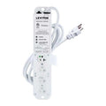 Outlet Strip, Surge, Rack Mounted, 4 5-20R, 5-20P, 7 ft., White