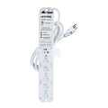 Outlet Strip, Surge, Rack Mounted, 6 5-20R, 5-20P, 7 ft., White