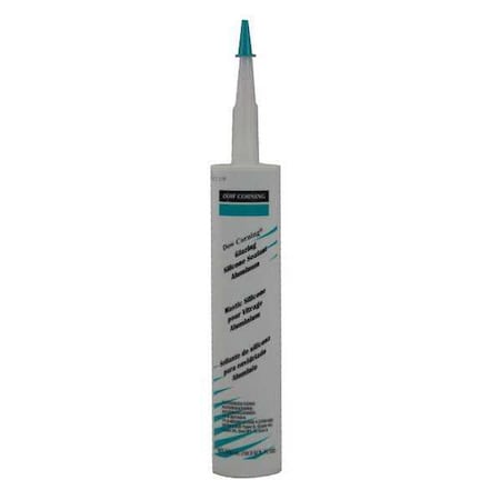 Silicone Glazing Sealant, 10 oz, Cartridge, Aluminum Gray, Silicone Base, Glazing
