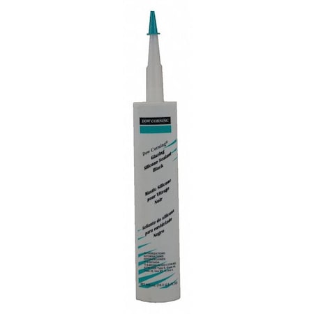 Silicone Glazing Sealant, 10 oz, Cartridge, Black, Silicone Base, Glazing