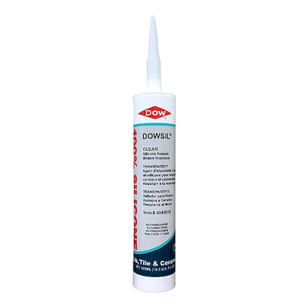 Silicone Sealant, 10 oz, Cartridge, White, Silicone Base, Tub/Tile/Ceramic
