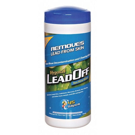 Lead Removing Wipes, Fresh, 7inL, 7inW, PK12