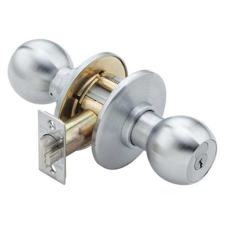 Knob Lockset, 2-3/4" Backset, Mechanical