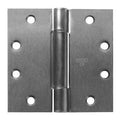 Door and Butt Hinge, Steel, Full Mortise Mounting, 2 in Leaf W x 4 1/2 in Leaf H, Satin Chrome
