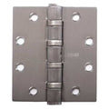 Door and Butt Hinge, Steel, Full Mortise Mounting, 1 1/2 in Leaf W x 4 1/2 in Leaf H, Satin Chrome