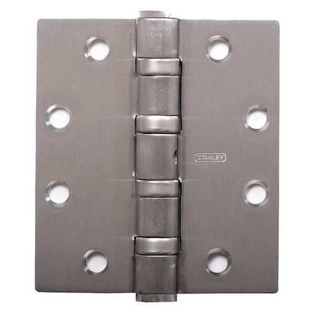 Door and Butt Hinge, Stainless Steel, Screw-On Mounting, 1 3/4 in Leaf W x 5 in Leaf H