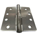 Door and Butt Hinge, Steel, Full Mortise Mounting, 2 in Leaf W x 4 in Leaf H, Satin Nickel