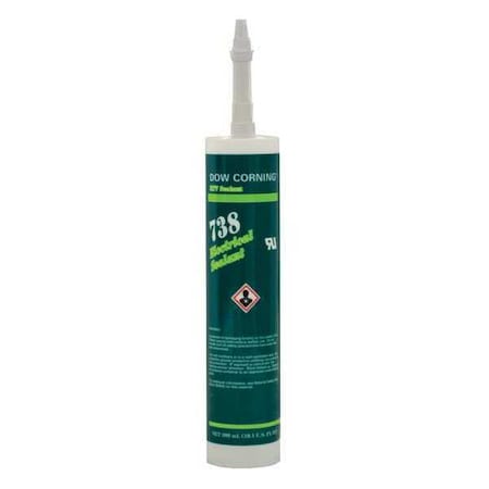 Silicone Sealant, 10 oz, Cartridge, White, Silicone Base, 738