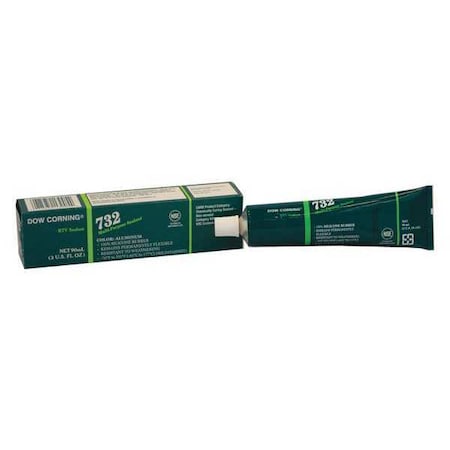 Silicone Sealant, 3 oz, Tube, Aluminum Gray, Silicone Base, 732