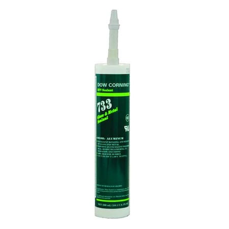 Silicone Sealant, 10 oz, Cartridge, Aluminum Gray, Silicone Base, 733