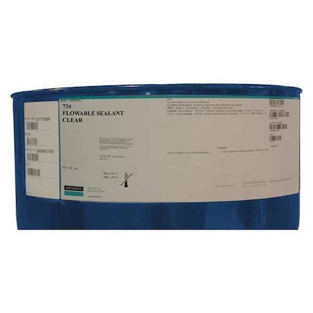 Flowable Sealant, 204 kg, Pail, Clear, Silicone Base, 734