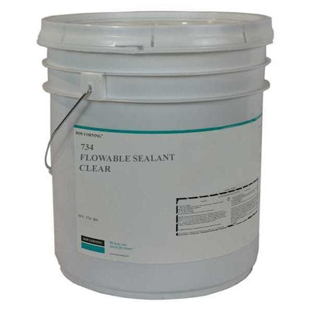Flowable Sealant, 18 kg, Pail, Clear, Silicone Base, 734