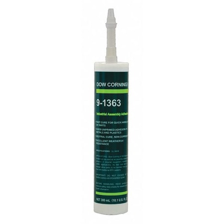 Silicone Sealant, 300 ml, Cartridge, Black, Silicone Base, 9-1363